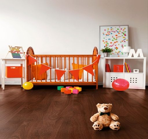 Luxury bedroom with dark walnut wooden flooring by Mikasa Floors