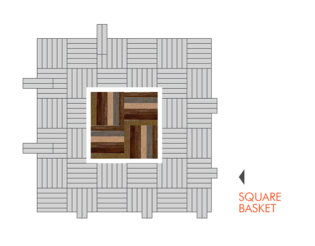 Mikasa  square basket herringbone Pattern