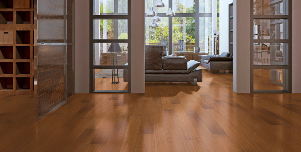 Buy African Teak ARBOR Eclectic Engineered Wooden flooring in India